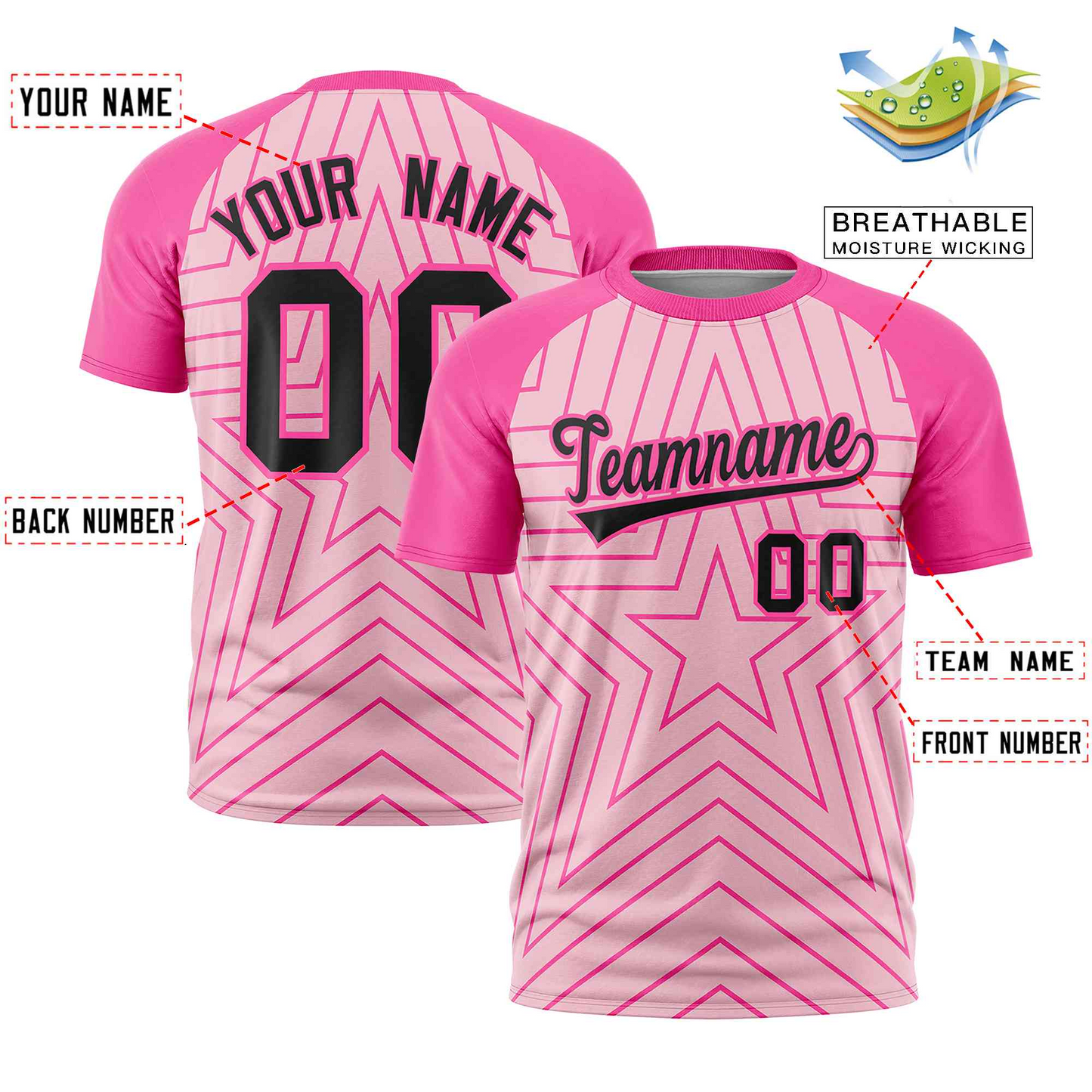 All Star Blush Fusion Custom Women's Jersey