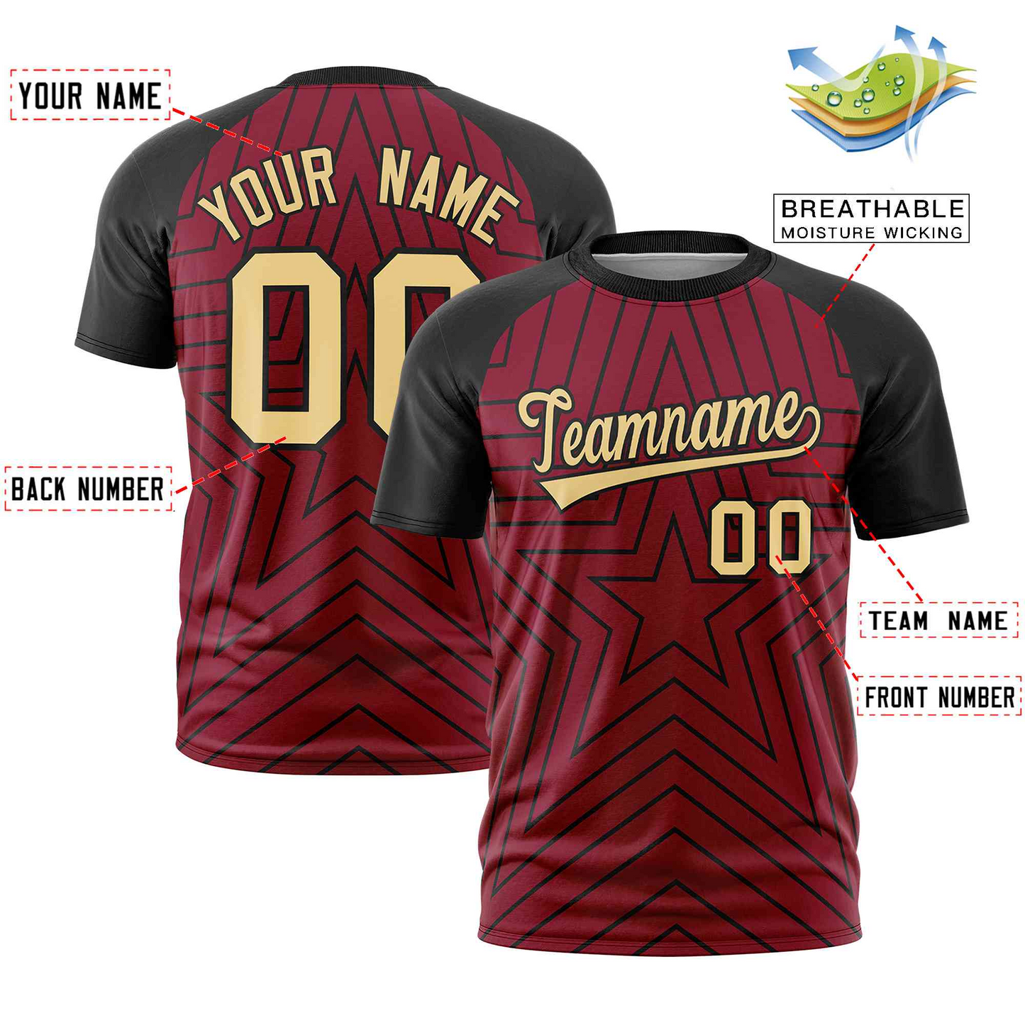 Elite All Star Soccer Crimson Strike Jersey