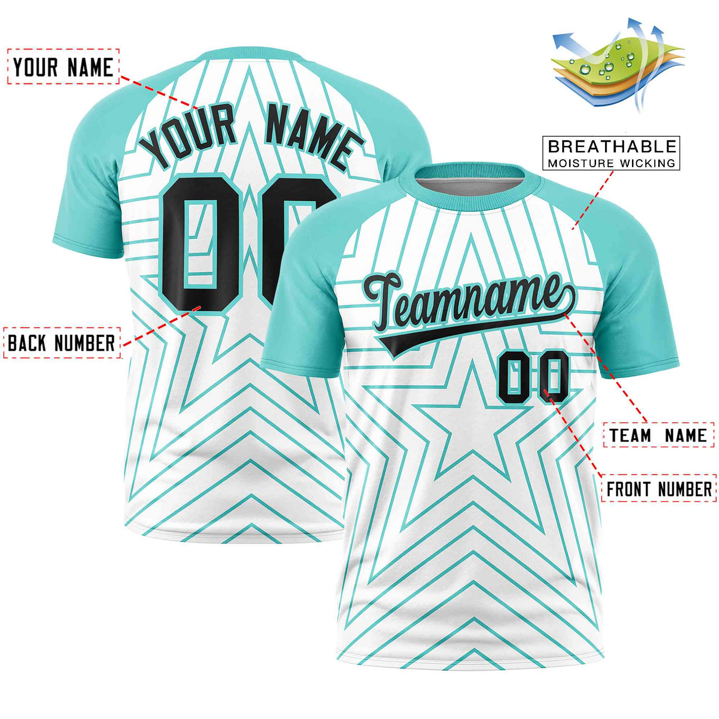 Elite All Star Soccer Mint Spark Jersey