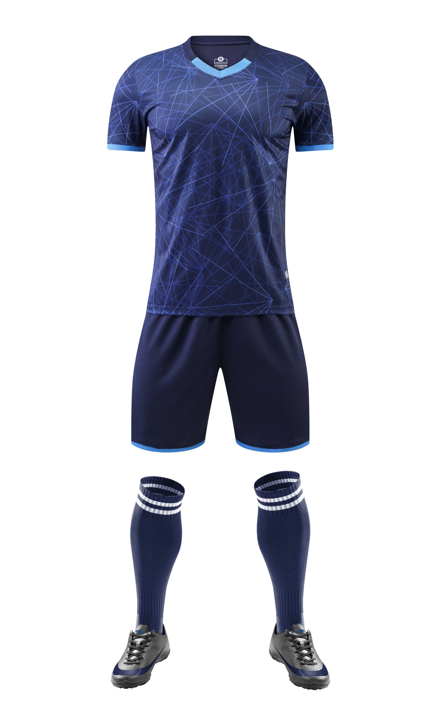 Elite Laser Azure Custom Soccer Kit