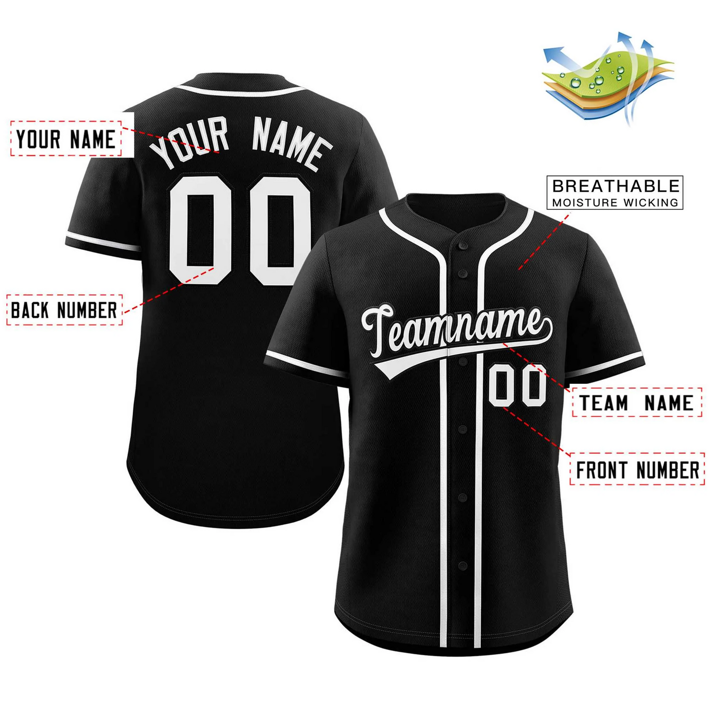 Elite Pro Midnight Baseball Jersey